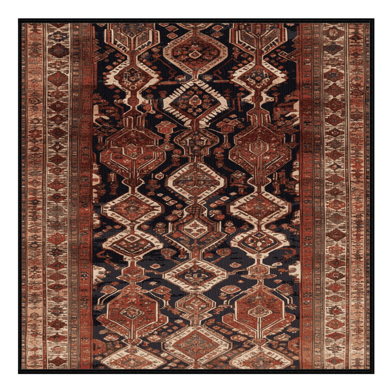 Tapis brun lavable à la machine, Carré 3 pi