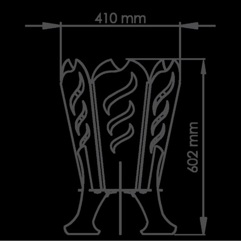 Ortholf Round Steel Wood Burning Fire Pit