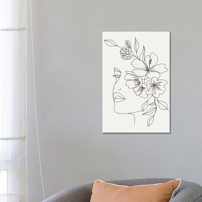 Woman With Flowers by Art Mirano - Wrapped Canvas Print, 66.04 cm H x 45.72 cm W