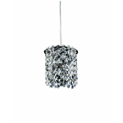 Milieu Mini Pendant 1 LT Chrome/Plated Amber Pendant Allegri