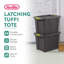 Bac de rangement empilable Sterilite Latching Tuff1 avec couvercle à loquet-104713203-104713204