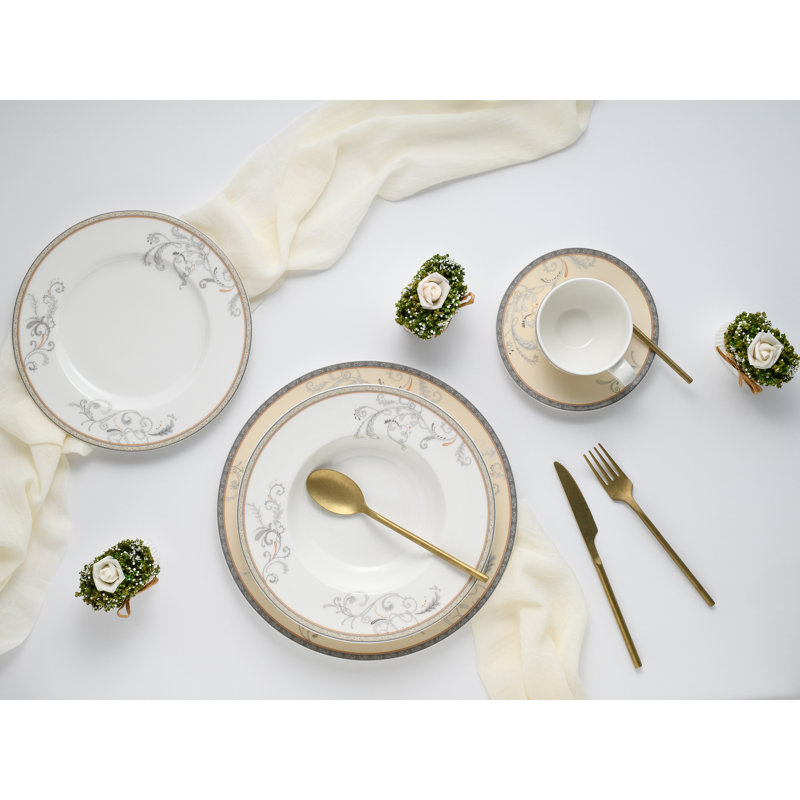 Creatable Villi Medici Porcelain China Dinnerware - Set of 12