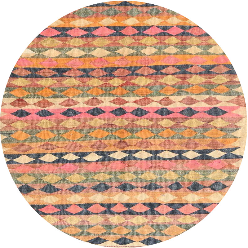 Geometric Indoor Rug, Round 8'