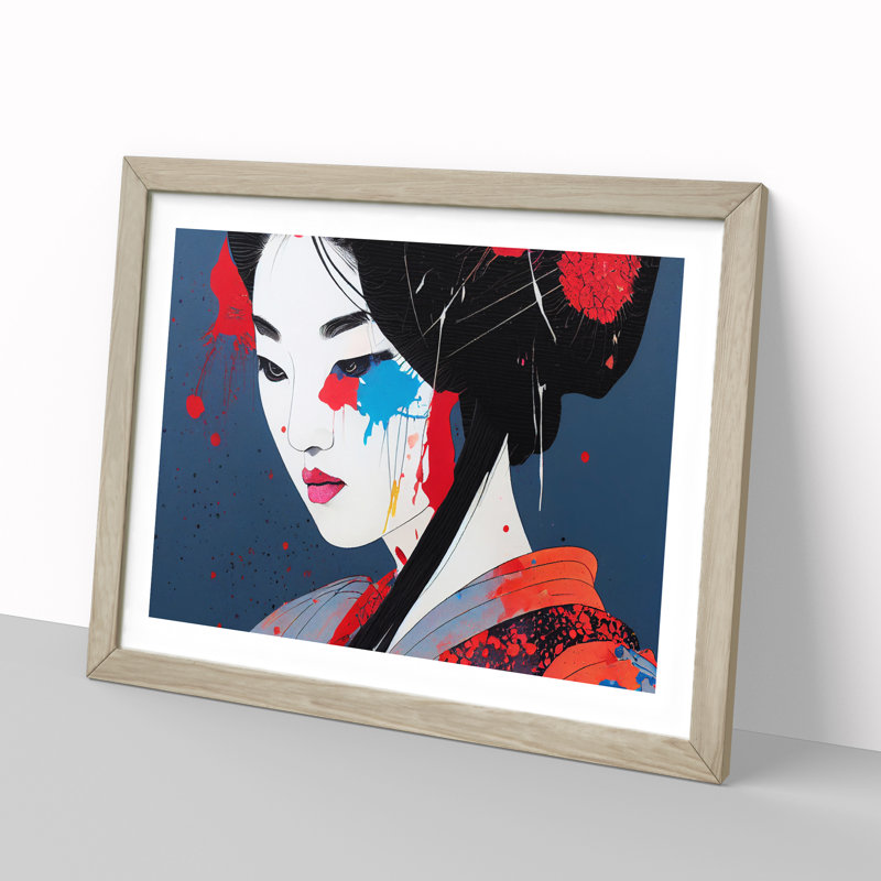 Geisha Splatter Vol.1 Abstract - Framed Print