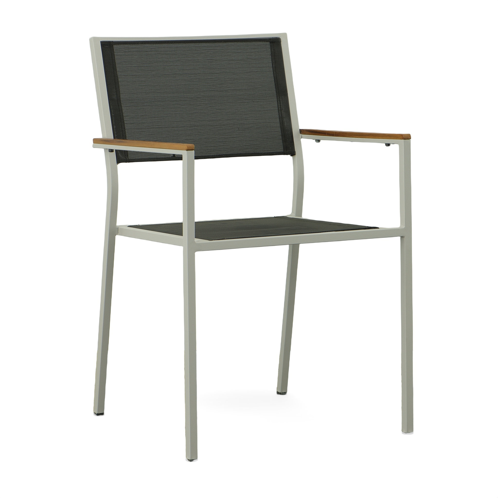 Latitude Run® Jolla Powder Coated Steel Outdoor Stacking Dining