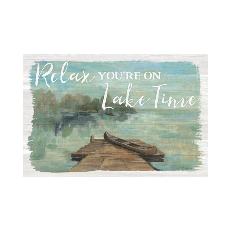 «Lakeside Retreat II» par Silvia Vassileva - reproduction d'art, H 18 po x l 26 po x P 1,5 po, Toile tendue, Pas de tapis