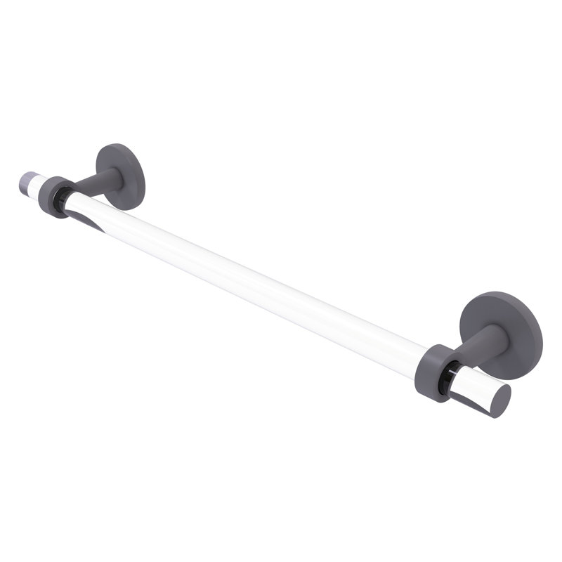 Barre à serviettes murale clearview, Gris mat, H 3,8 po x l 28 po x P 2,6 po
