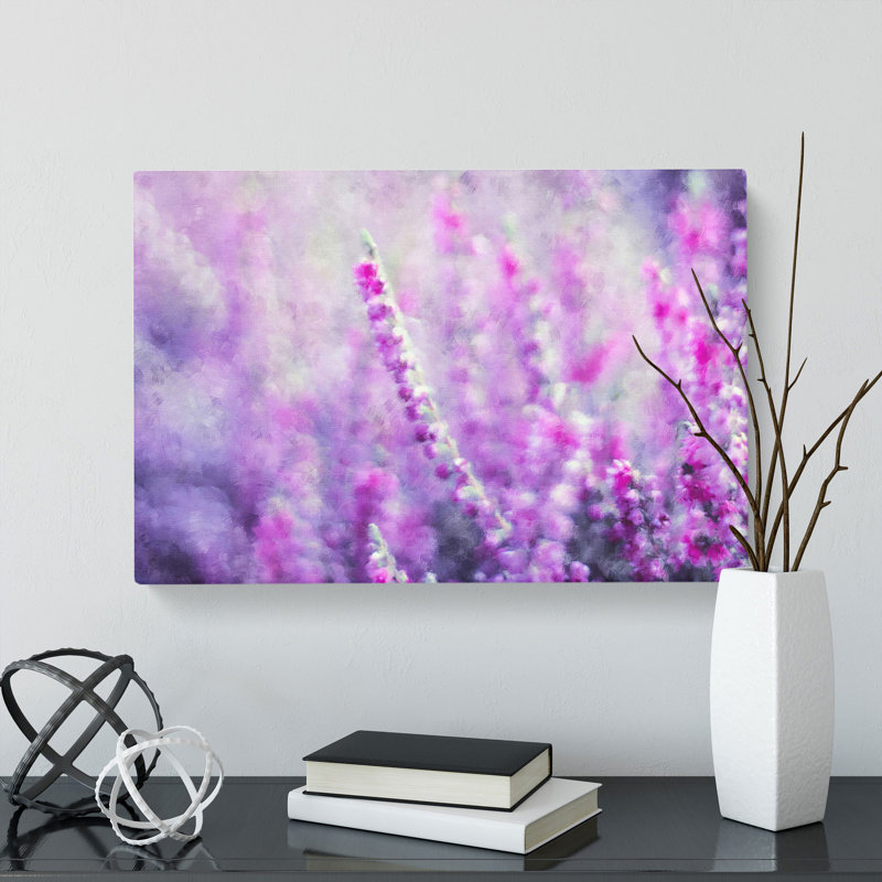 Purple Heather - Wrapped Canvas Painting, 50cm H x 76cm W x 3cm D