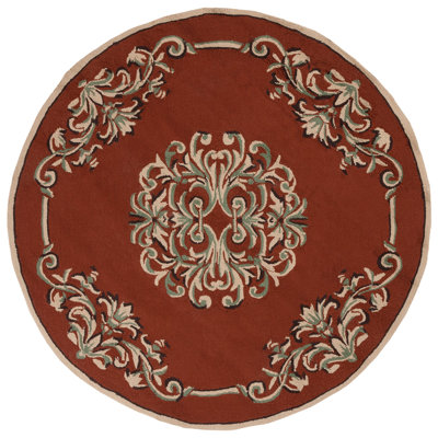 Rockingham Oriental Hand Hooked Rust/Multi Area Rug