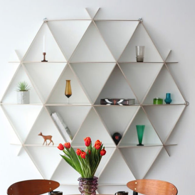 4 Piece Cube Shelf, White, 132cm H x 132cm W x 30cm D