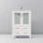Volez 24 in W x 18.25 in D Single Bath Vanity, White Ceramic Top and Chrome Faucet Set-104788319