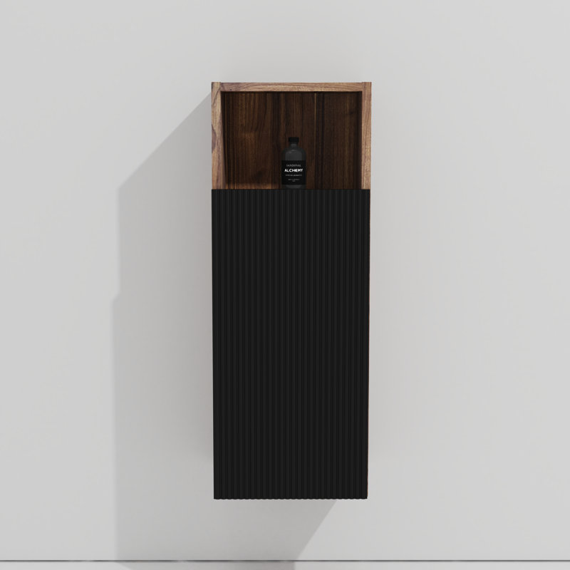 Armoire de salle de bain flottante murale Eli avec tablettes intérieures