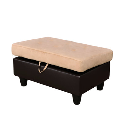 Repose-pieds de rangement en flanelle et en PVC de 35 pouces