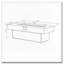 Table de foyer rectangulaire avec effet de texture imitant le ciment, table de foyer d'extérieur de 50000 BTU pour le patio, la cour et le jardin