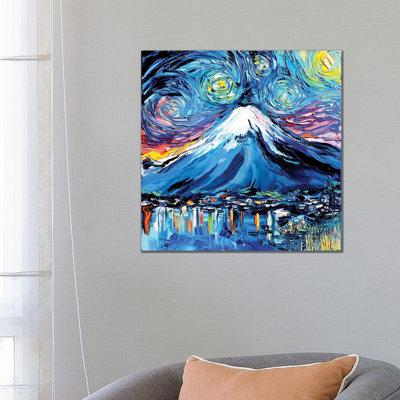 Van Gogh Never Saw Fuji by Aja Trier - Wrapped Canvas Print