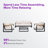 5 Piece Aluminum Outdoor Patio Sofa Seating Group With 6'' Seat Cushions