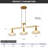 Gold Finish Chandelier