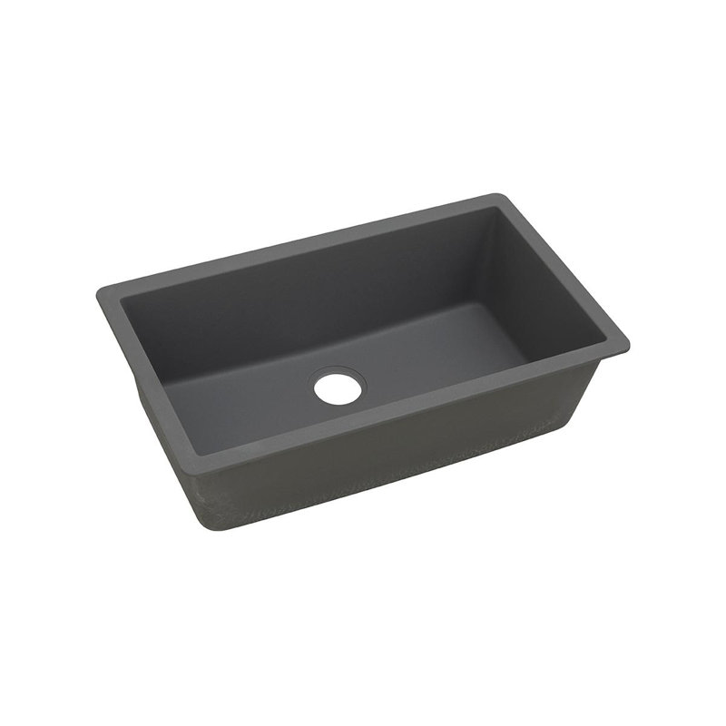 Quartz Classic 33" x 18-7/16" x 9-7/16" Undermount Kitchen Sink, Dusk Gray