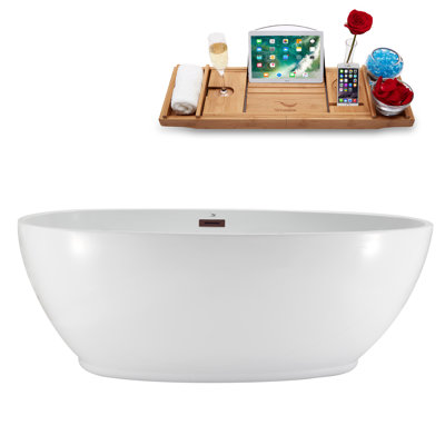 63'' x 31.5'' Soaking Acrylic Bathtub