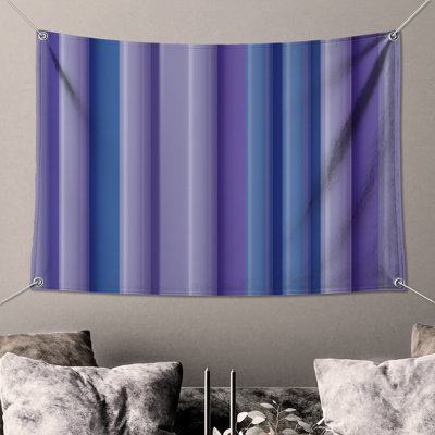 Blue Purple Stripes Wall Tapestry - Stripes Wall Decor