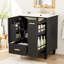 Meuble-lavabo de salle de bain avec lavabo, armoire avec tablette de porte, tiroir profond, panier coulissant, cadre solide et planches de qualité pour un rangement pratique-907151075