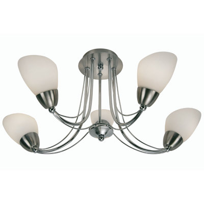 Magnolia Frosted Glass Semi Flush Mount