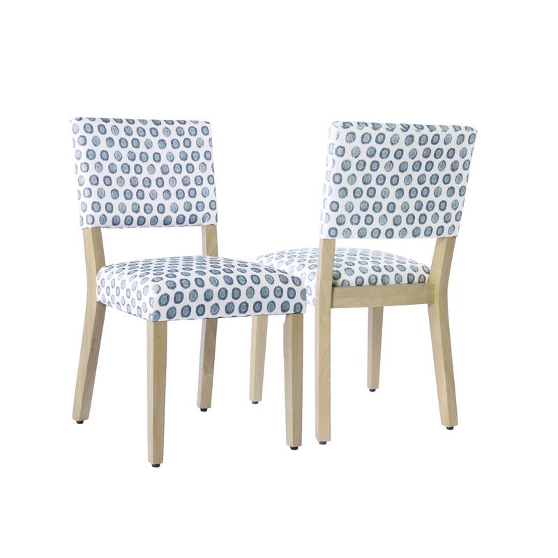 Aleka Open Back Dining Chair, Light Blue
