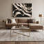 Art mural horizontal sur toile rayée gris anthracite-1371936154