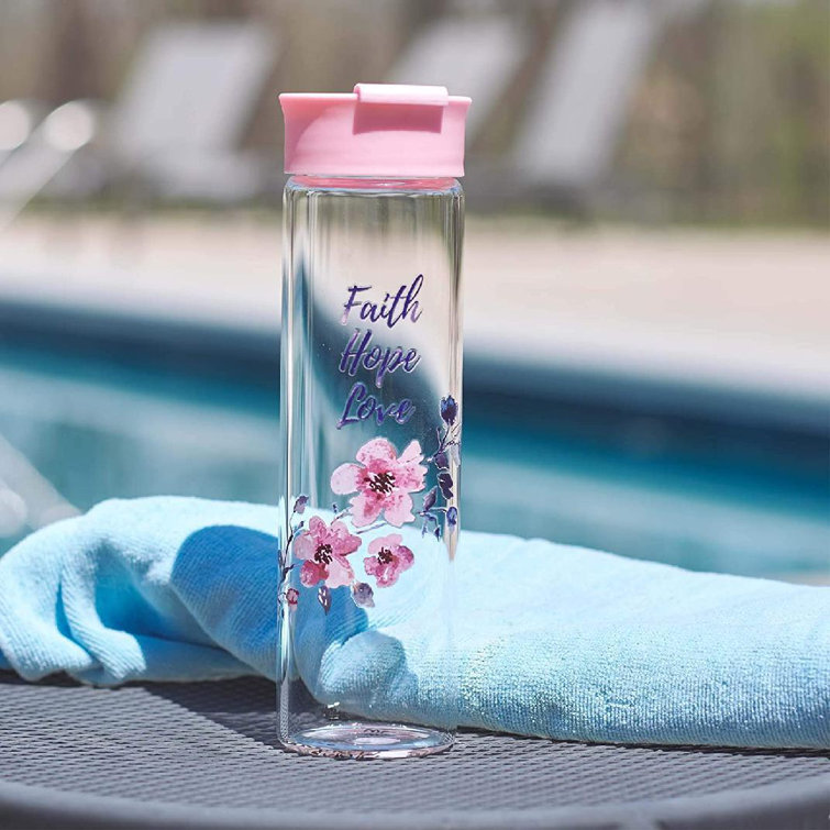 Orchids Aquae Glass Wide Mouth Water Bottle