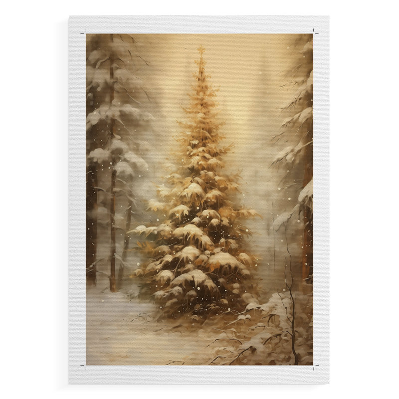 Art de Noël, vacances de Noël, impression sur toile - non encadrée, H 48 po x l 32 po