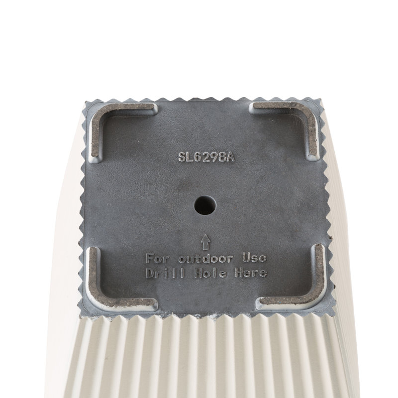Boîte à fleurs en plastique Genecis, Blanc, H 22,75 po x l 14 po x P 14 po