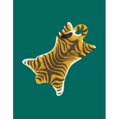 " Flat Green Tiger " Painting Print