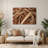 Biomorphic Abstraction 50 Brown Metal Wall Art