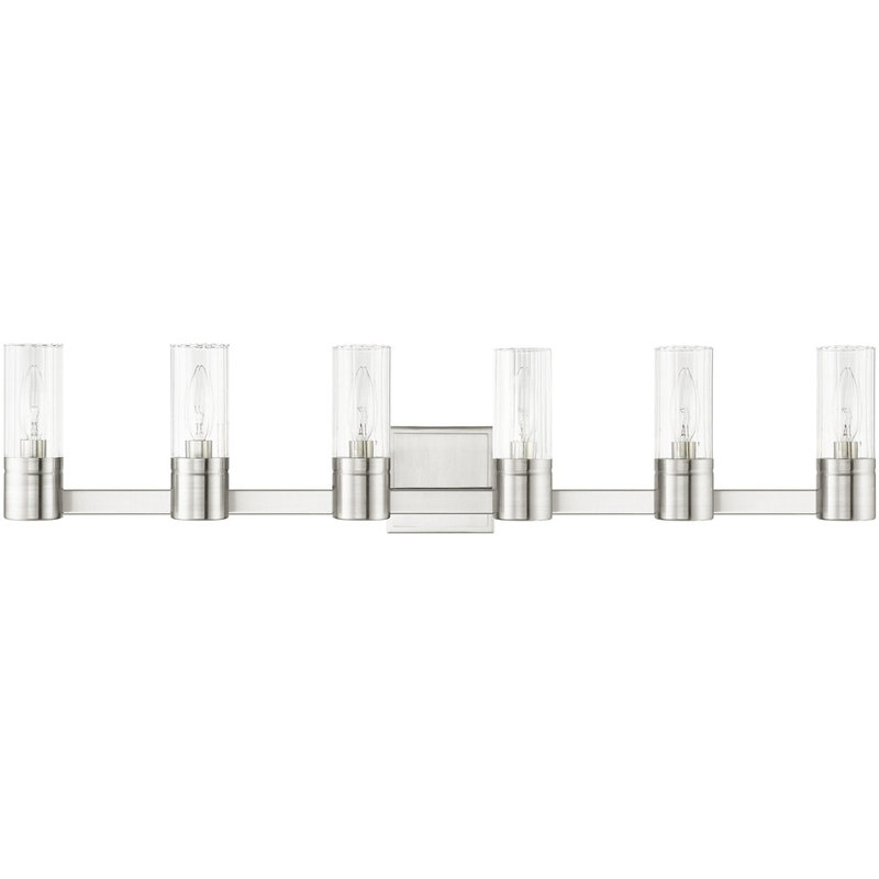 6 - Light Vanity Light, Brushed Nickel