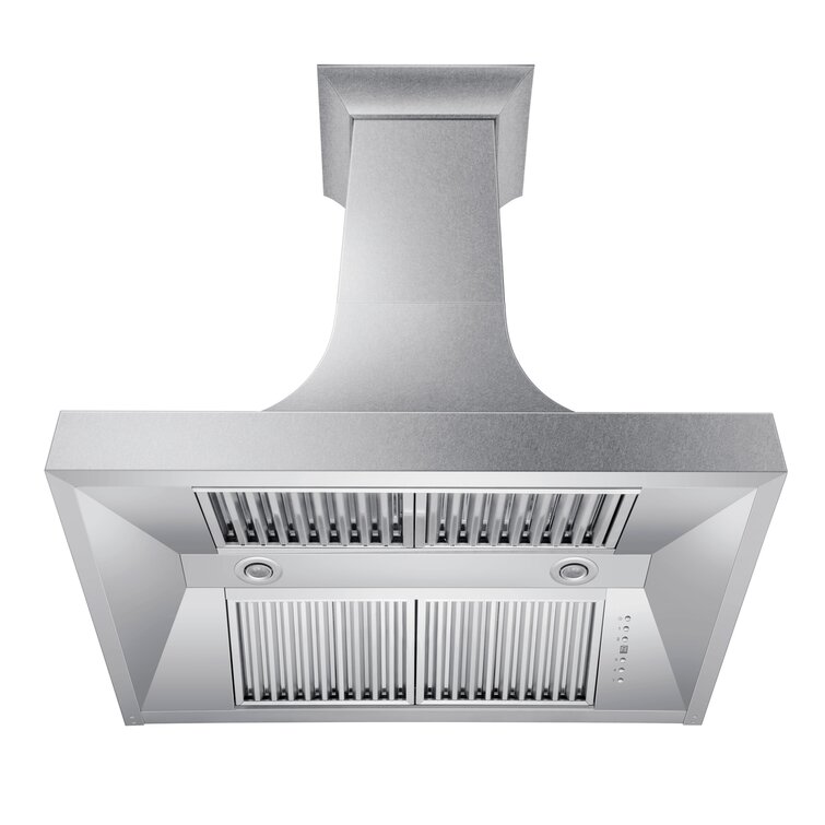 Hauslane | Chef Series 30 WM-590 | Black Stainless Steel Fingerprint and  Smudge Resistant | 3 Speed Wall Mount Kitchen Fan | Easy Clean Baffle