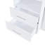 Lit escamotable simple avec tablettes ouvertes et tiroirs de rangement, armoire et table intégrées, blanc
