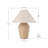18" Tan Ceramic Table Lamp with Linen Shade