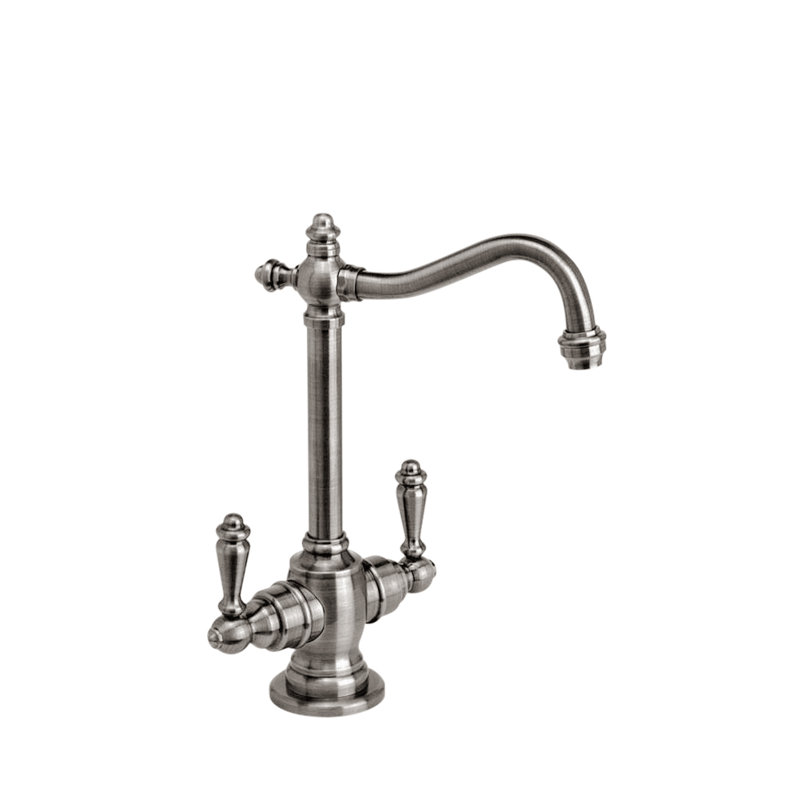Annapolis Hot and Cold Filtration Faucet - Lever Handles, Distressed Antique Pewter
