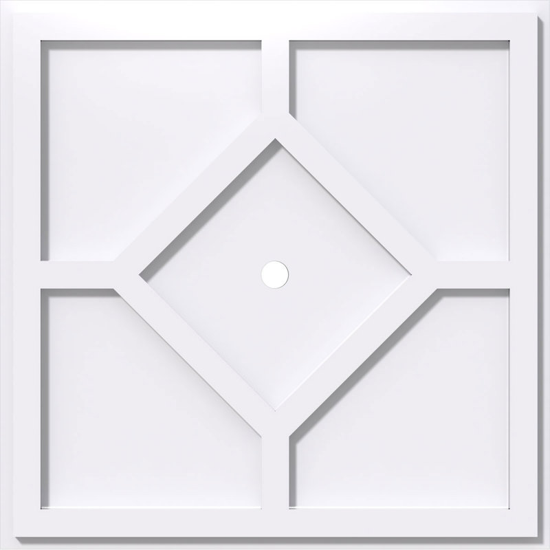 Médaillon de plafond contemporain en PVC de qualité architecturale 22 po x P 1 po x P 7 1/2 po x P 1 po