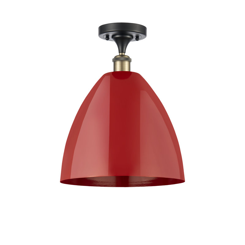 Schiavone - laiton antique noir - semi-encastré, Red/Antique Brass