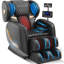 Fauteuil de massage complet et inclinable, fauteuil de massage zéro gravité, 10 rouleaux de massage fixes, coussins d'air, chauffage, massage des pieds, modes automatiques, haut-parleur et écran tactile pour la maison et le bureau