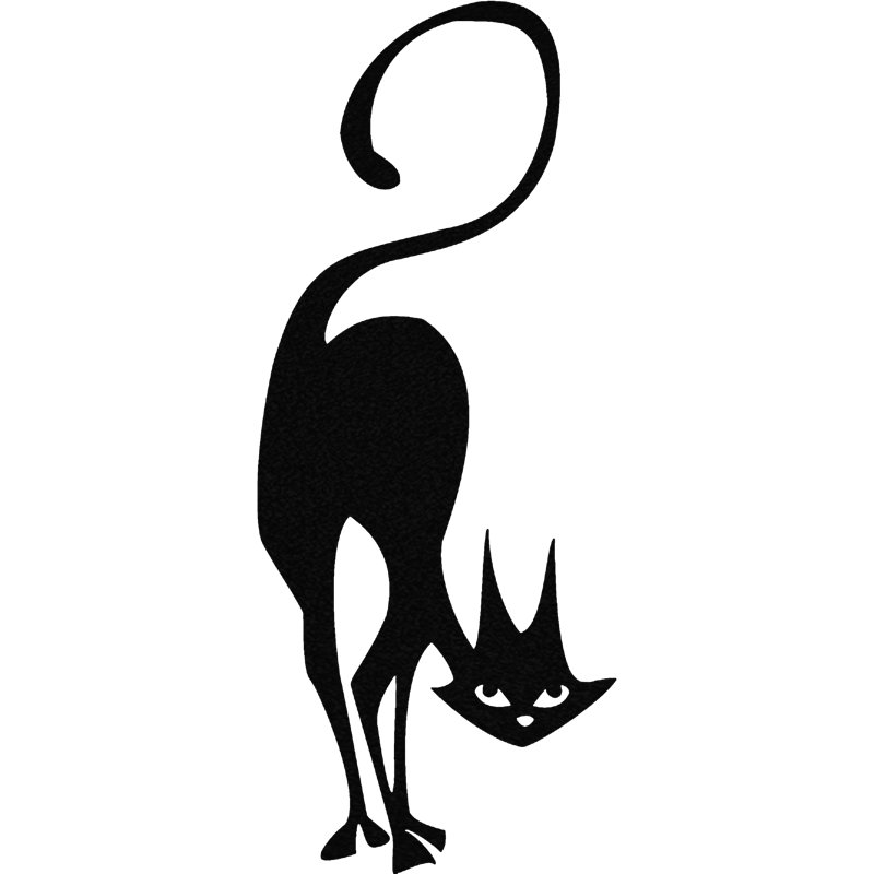 Mischievous Cat Wall Décor, 20" H x 8" W x 0.06" D