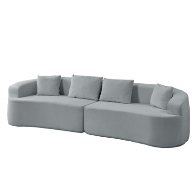 Canapé modulaire surdimensionné 2 pièces avec coussins