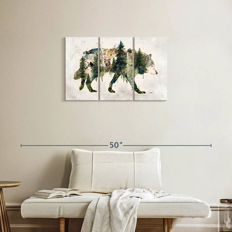 Brampt Walk With Wolves, 20" H x 33" W