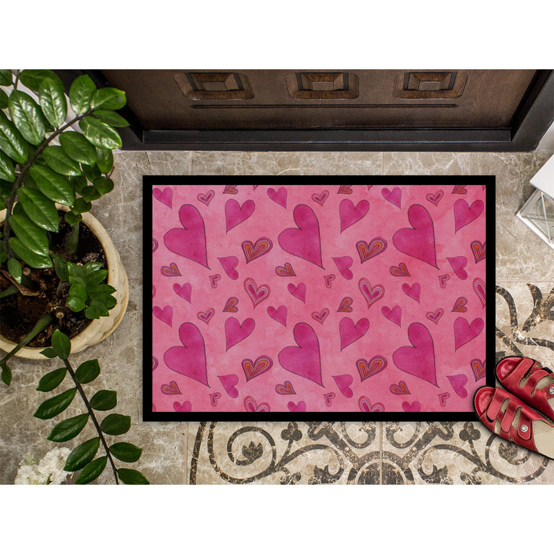 Tapis d'entrée antidérapant Walden Love and Hearts, H 0,2 po x l 36 po x P 24 po