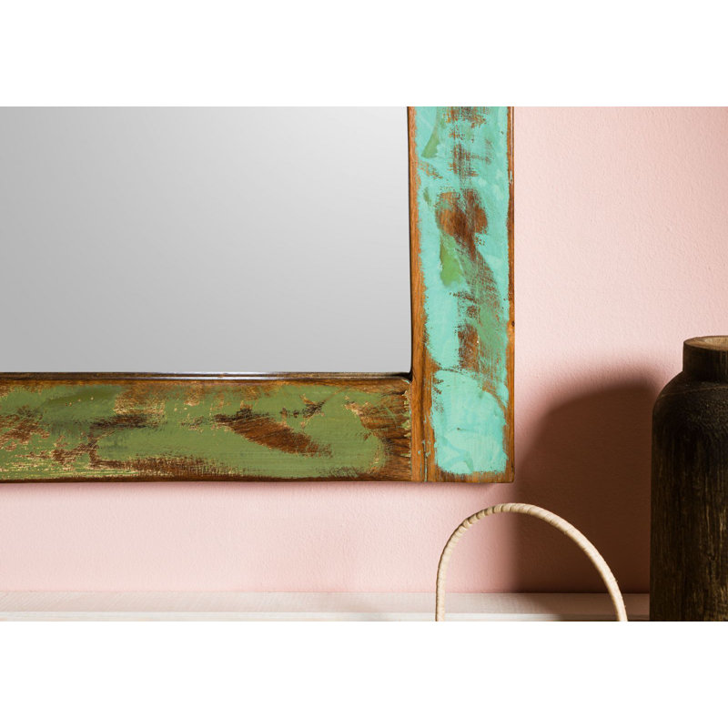 Sixties Solid Wood Asymmetrical Mirror