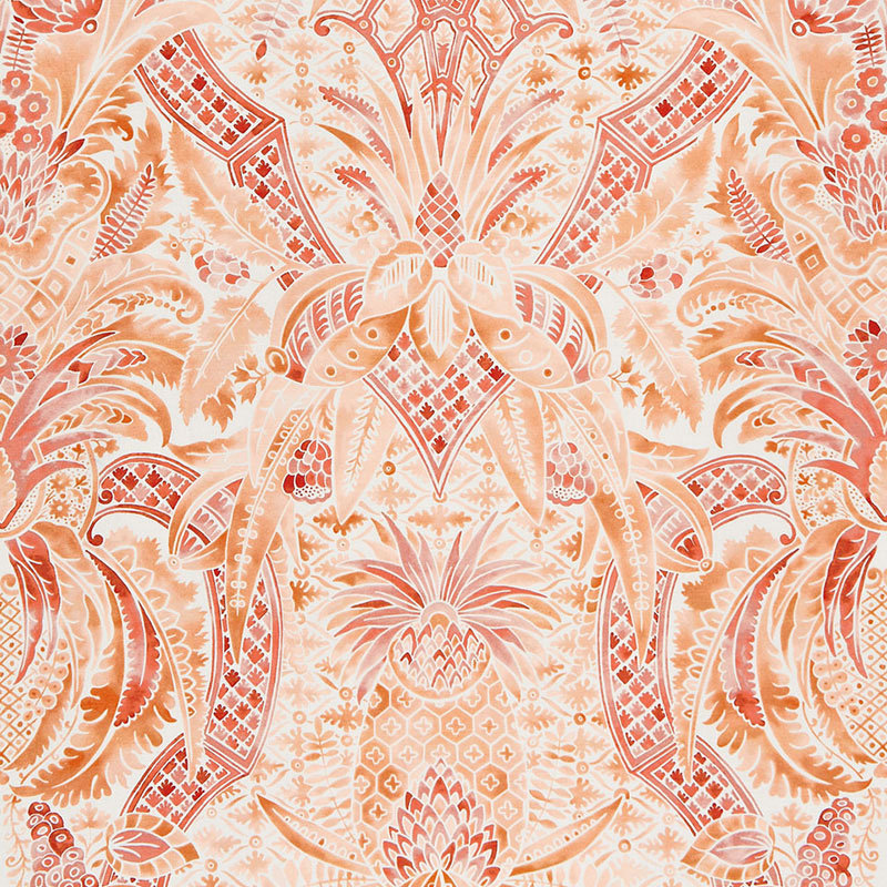 Schumacher x Timothy Corrigan Cap Ferrat Fabric, Orange