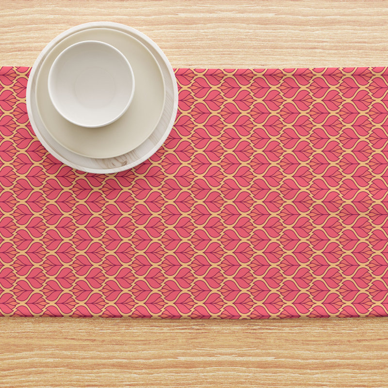 Floral 106 Cotton Table Runners, 90" x 16"