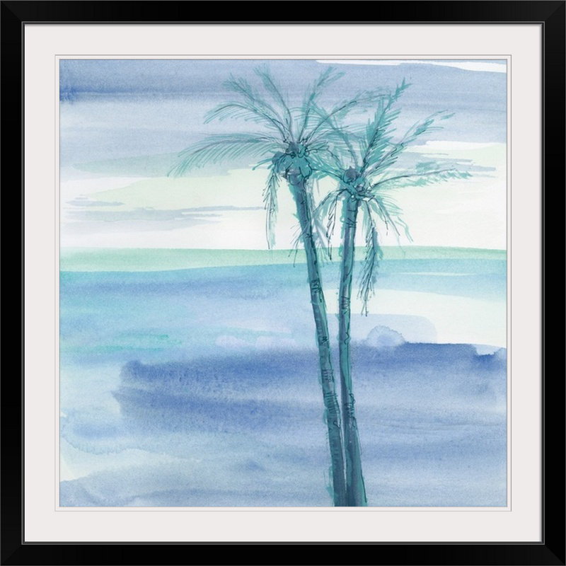 «Peaceful Dusk II» par Chris Paschke par Mccarter, H 20" x l 20" x P 1", Cadre noir