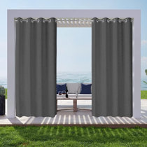 Macochico Velcro Tab Top Outdoor Curtains for Patio Garden Backyard  Blackout Drapes Panels Water Repellent Dustproof Privacy Protection Thermal